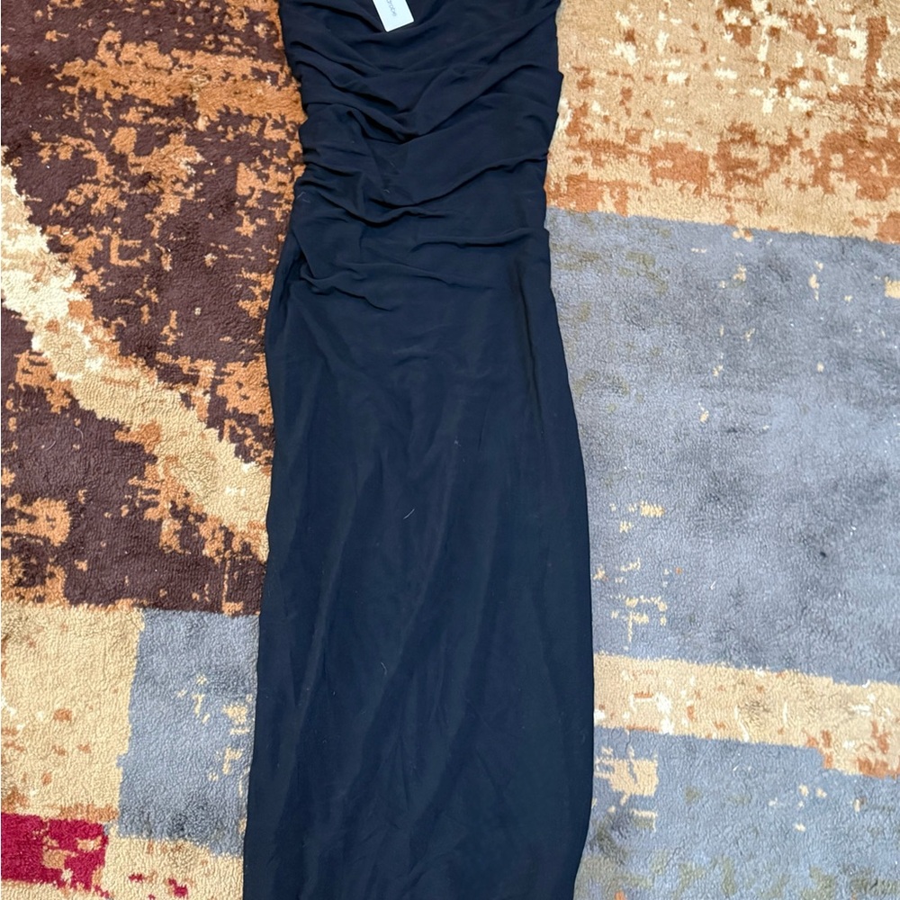 Black Strapless Maxi Dress